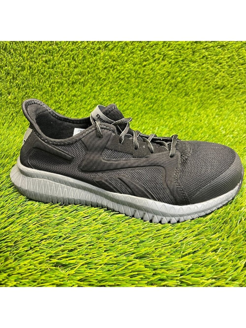 Reebok Flexagon 3.0 Womens Size 9W Black Gray Composite Toe Work Shoes Sneakers